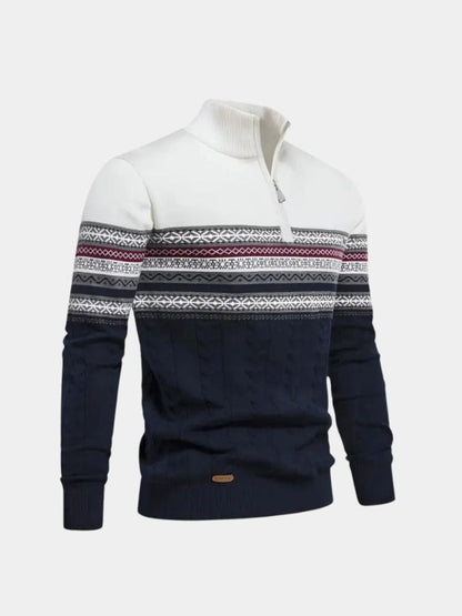 Half Zip Knit Pullover Sweater - Nordwr