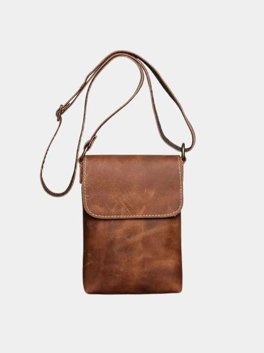 Men's Mini Leather Shoulder Bag - Nordwr