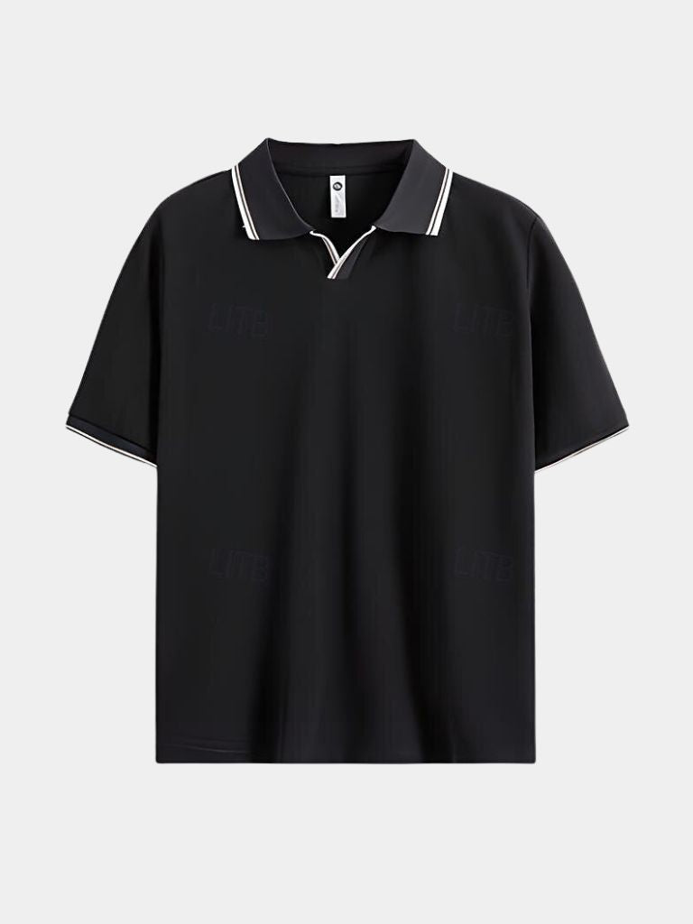 Timeless Black V-Neck Polo - Nordwr