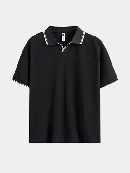 Timeless Black V-Neck Polo - Nordwr