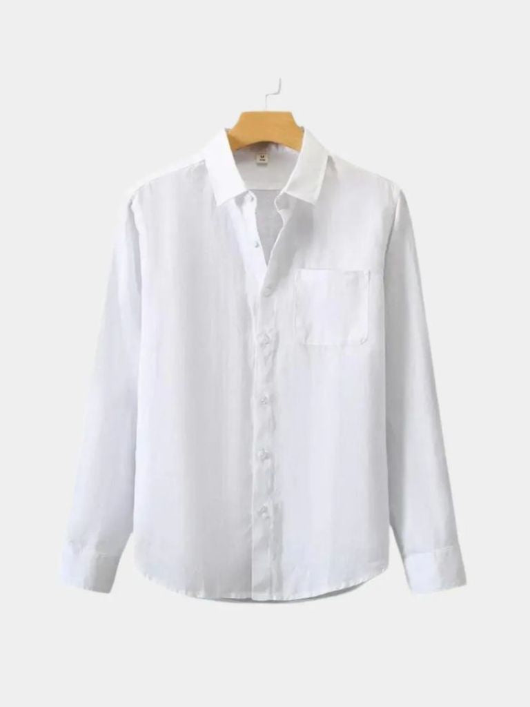 Long Sleeve Essential Linen Shirt - Nordwr