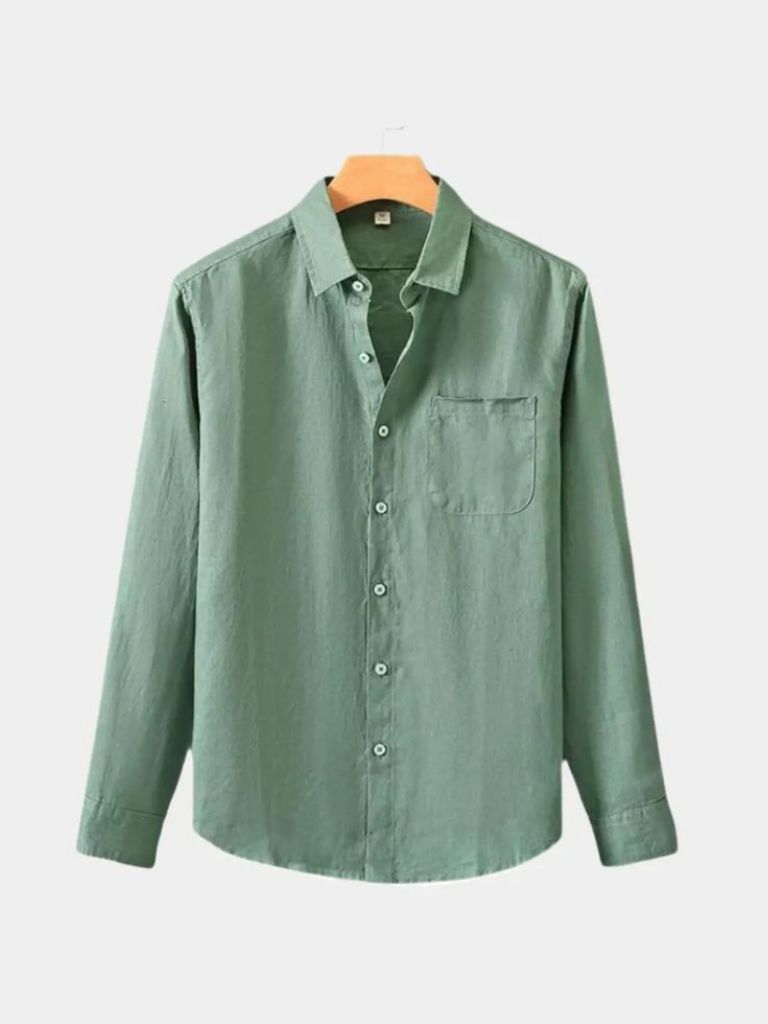 Long Sleeve Essential Linen Shirt - Nordwr