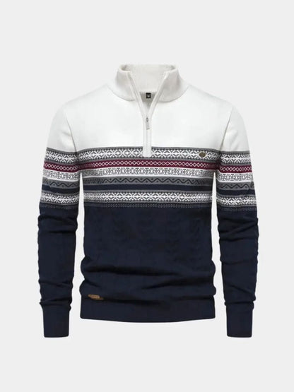 Half Zip Knit Pullover Sweater - Nordwr