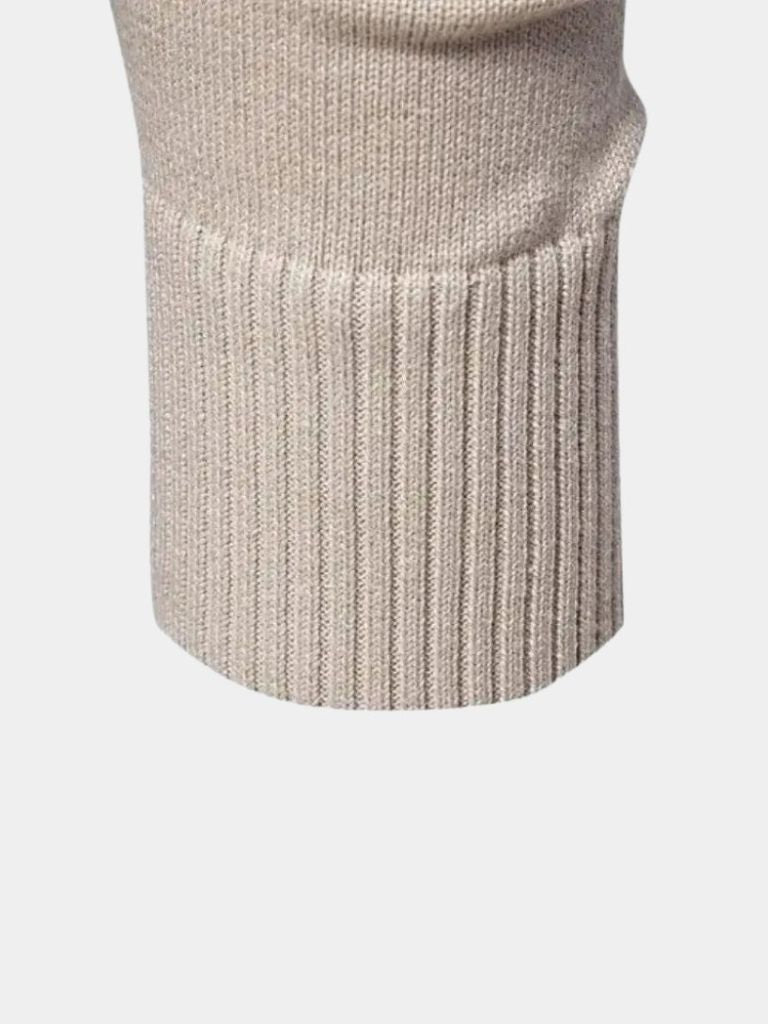 Half Zip Knitwear Solid Color Cardigan Sweater - Nordwr