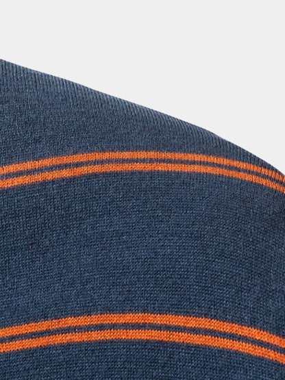 Navy Sunset Striped Polo - Nordwr