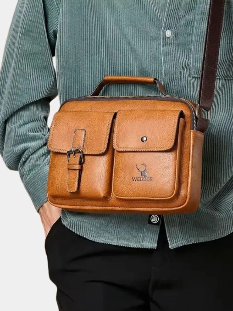 Retro Leather Square Shoulder Bag - Nordwr