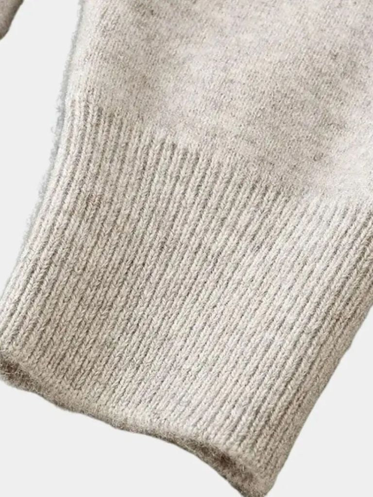 100% Merino Wool V Neck Knitwear Cardigan Sweater - Nordwr