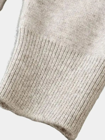 100% Merino Wool V Neck Knitwear Cardigan Sweater - Nordwr