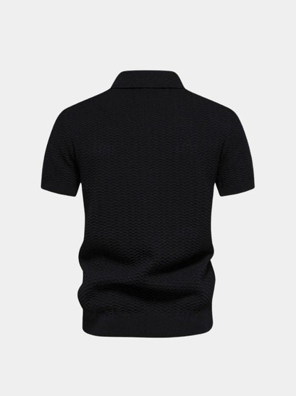Classic Fit Quarter Zip Business Casual Short Sleeves Polo - Nordwr