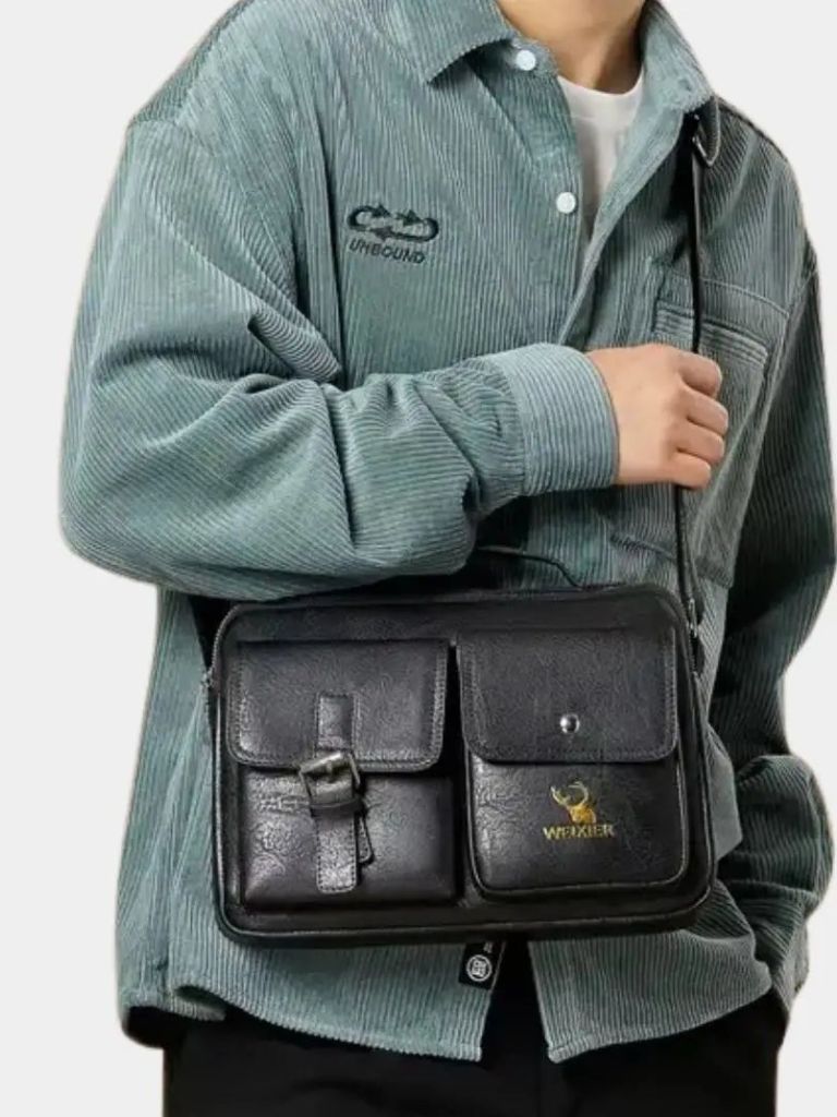 Retro Leather Square Shoulder Bag - Nordwr
