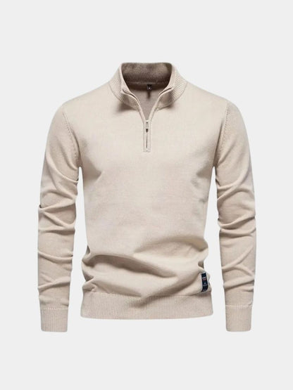 Half Zip Knitwear Solid Color Cardigan Sweater - Nordwr