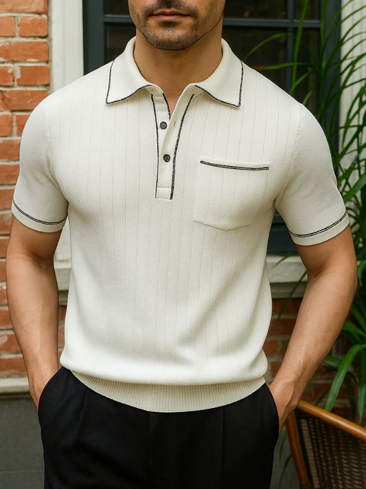Old Money Knit Polo Shirt - Nordwr