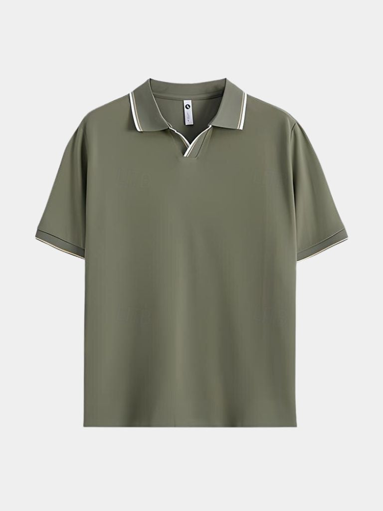 Timeless Black V-Neck Polo - Nordwr