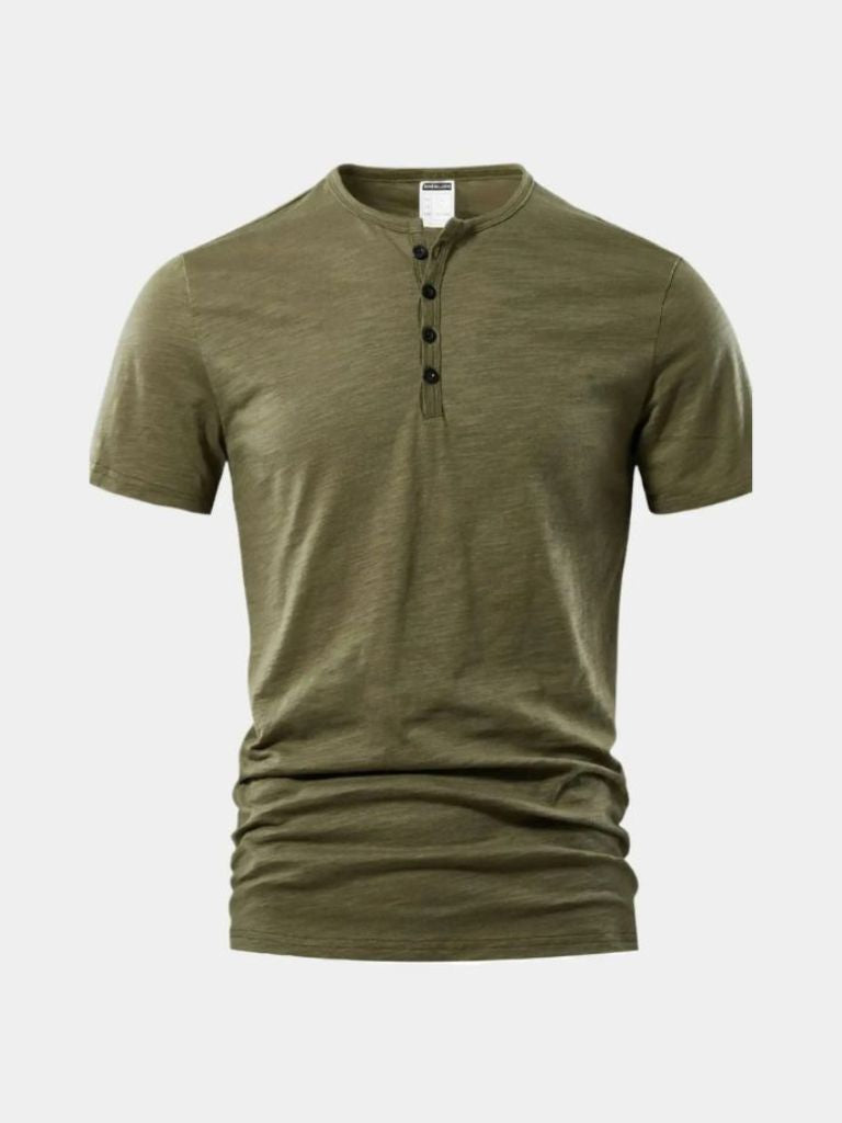 Essential Casual Henry Neck T-Shirt - Nordwr