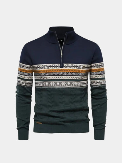 Half Zip Knit Pullover Sweater - Nordwr