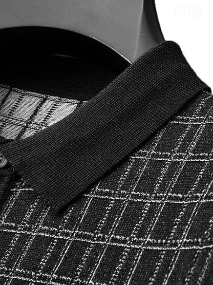 Classic Noir Knit Polo Shirt - Nordwr