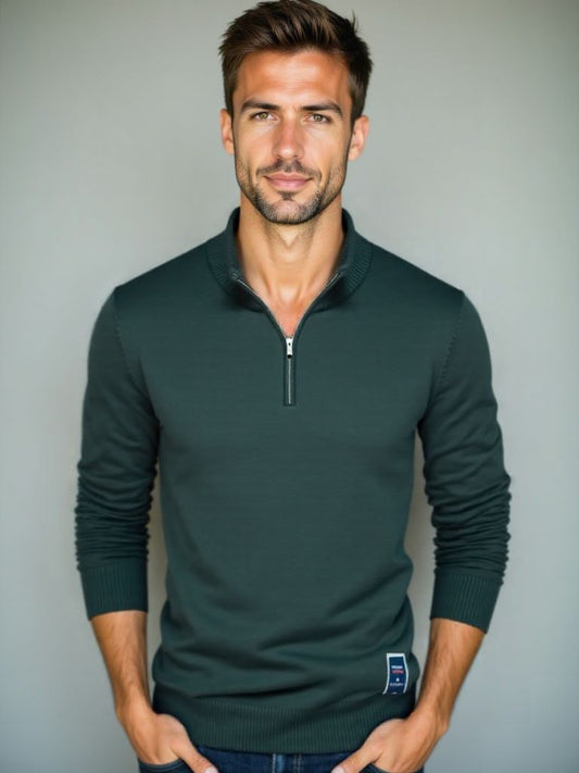 Essential Quarter-Zip Jumper Sweater - Nordwr