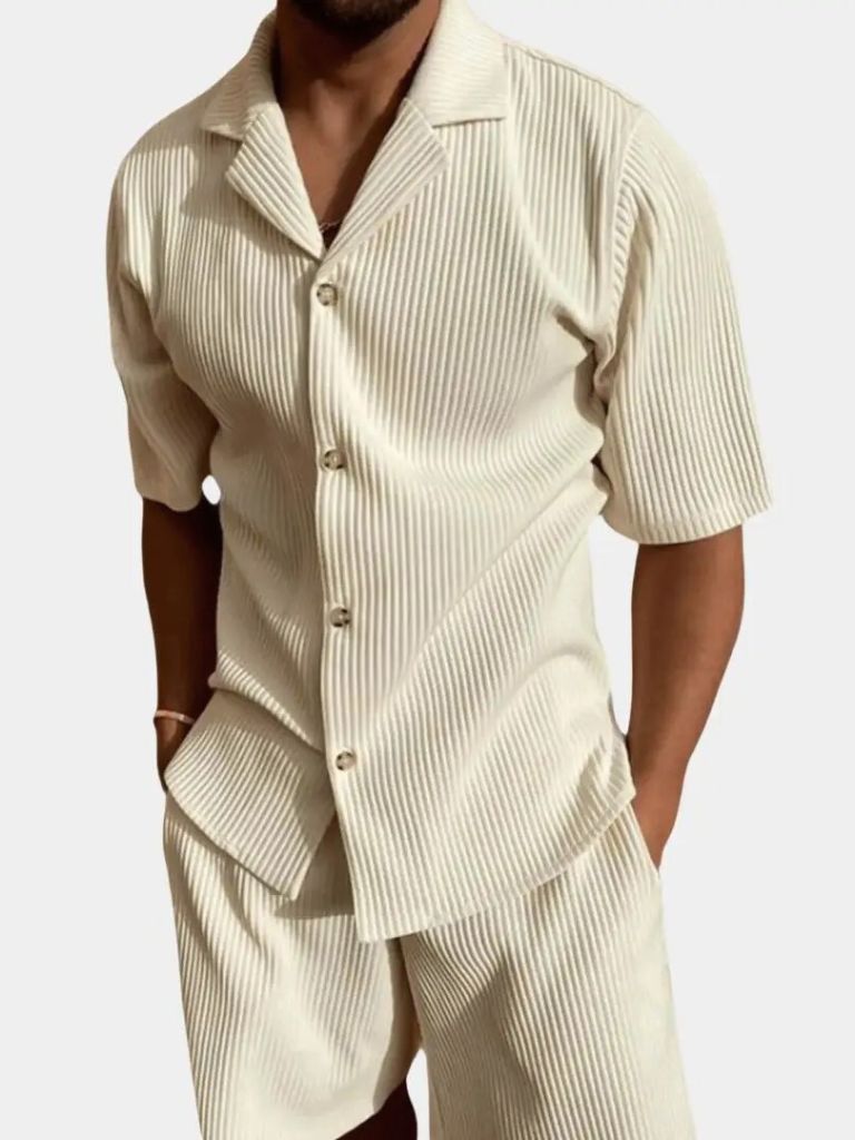 Minimalist Corduroy Set Shorts and Shirt - Nordwr