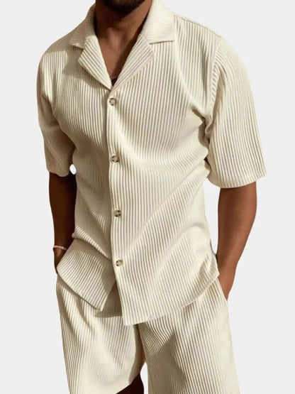 Minimalist Corduroy Set Shorts and Shirt - Nordwr