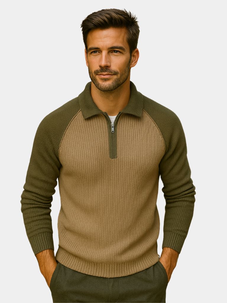 Raglan Quarter Zip Sweater - Nordwr