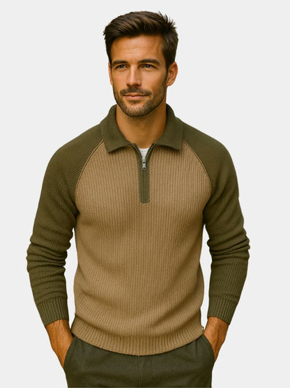 Raglan Quarter Zip Sweater - Nordwr