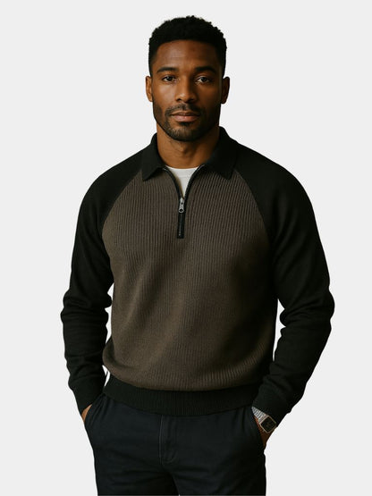 Raglan Quarter Zip Sweater - Nordwr