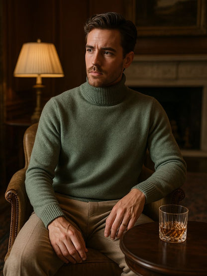 100% Merino Wool Turtleneck Sweater - Nordwr