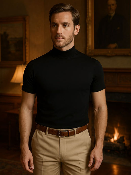 Solid Casual Turtle Neck T-Shirt - Nordwr