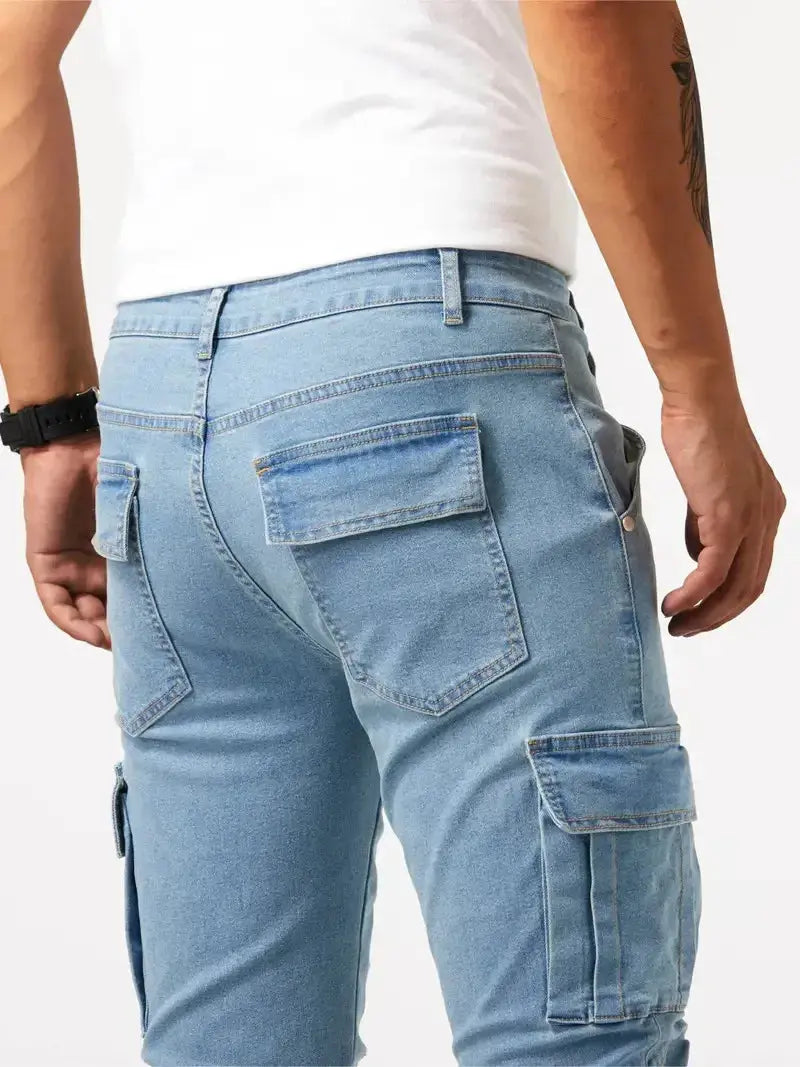 Denim Jeans Cargo Trousers - Nordwr
