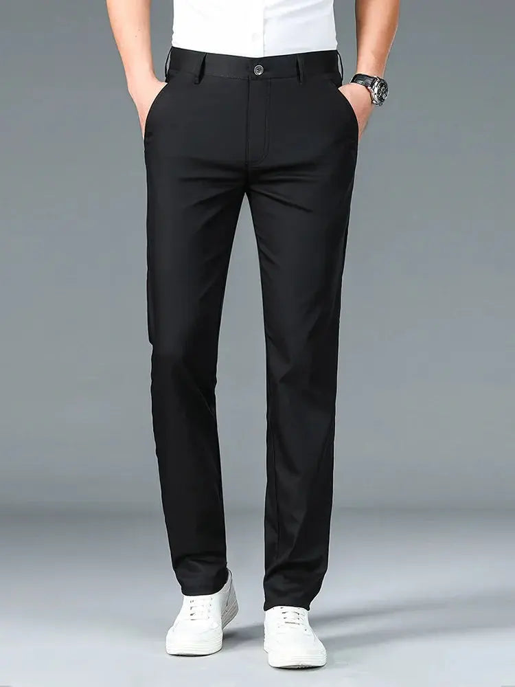 Bamboo Fiber Minimalist Straight Trousers - Nordwr