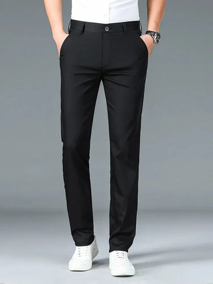Bamboo Fiber Minimalist Straight Trousers - Nordwr