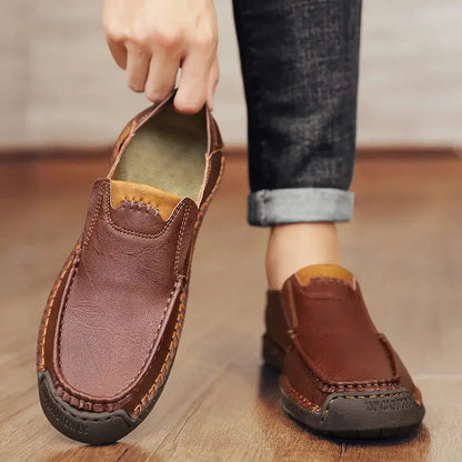 Comfortable Leather Moccasins Shoes - Nordwr