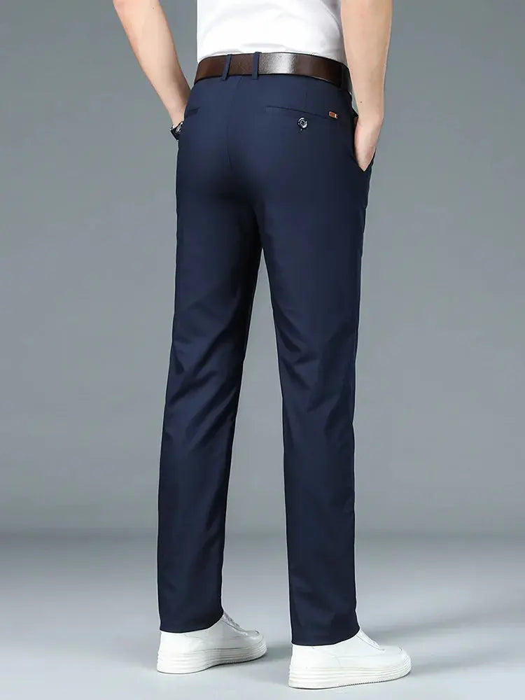 Bamboo Fiber Minimalist Straight Trousers - Nordwr