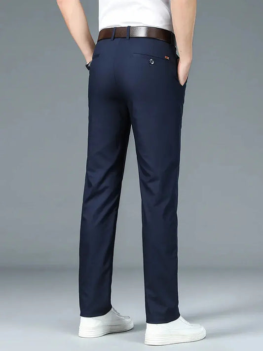 Bamboo Fiber Minimalist Straight Trousers - Nordwr