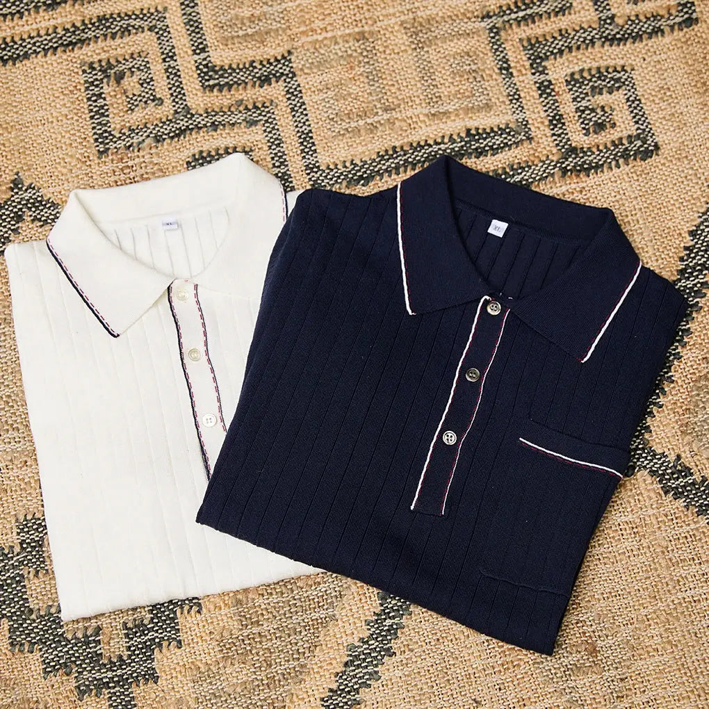 Old Money Knit Polo Shirt - Nordwr