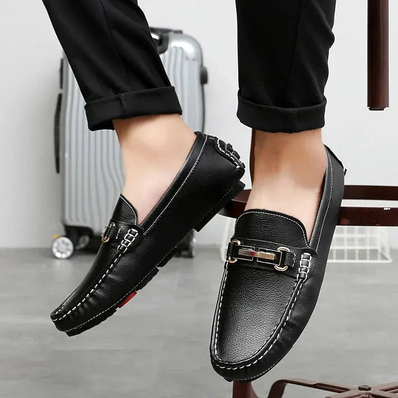 Italian Design Leather Loafers - Nordwr