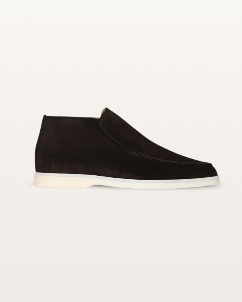 The Lexington – Mid-Cut Suede Loafer in Jet Black |  Nordwr