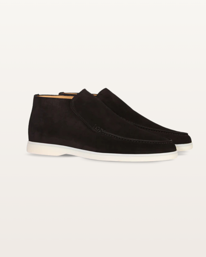 The Lexington – Mid-Cut Suede Loafer in Jet Black |  Nordwr