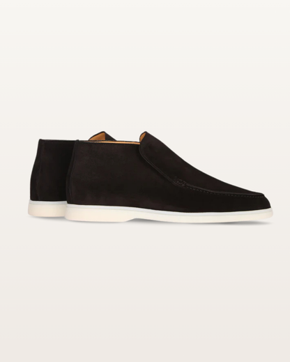 The Lexington – Mid-Cut Suede Loafer in Jet Black |  Nordwr