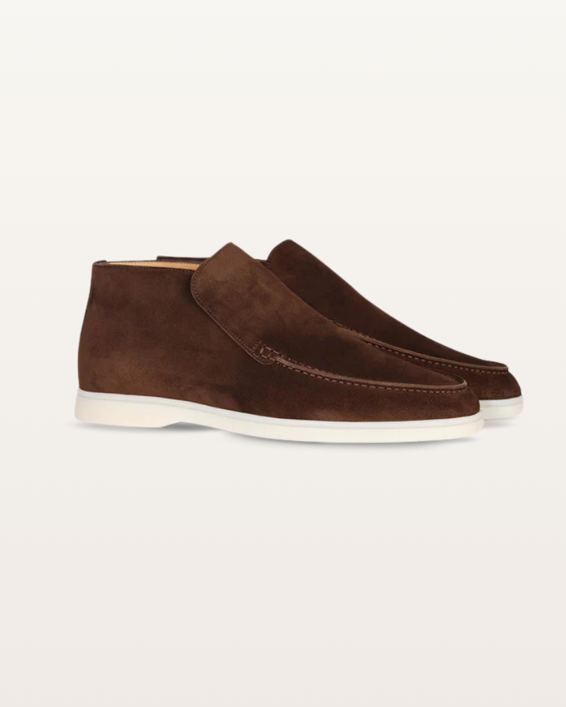The Lexington – Mid-Cut Suede Loafer in Dark Chocolate | Nordwr