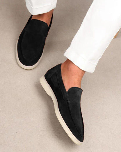 The Madison - Suede Loafer in Jet Black | Nordwr