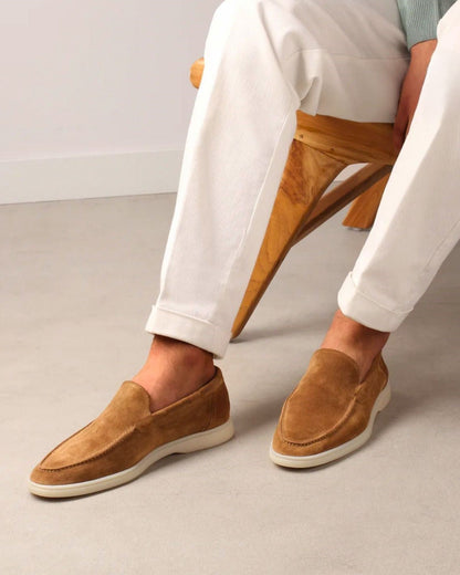 The Madison - Suede Loafer in Chestnut Brown | Nordwr