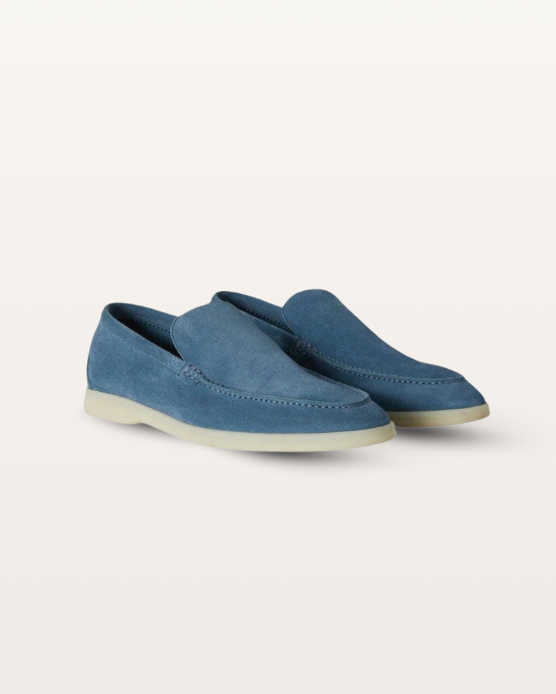The Madison - Suede Loafer in Dusty Blue | Nordwr