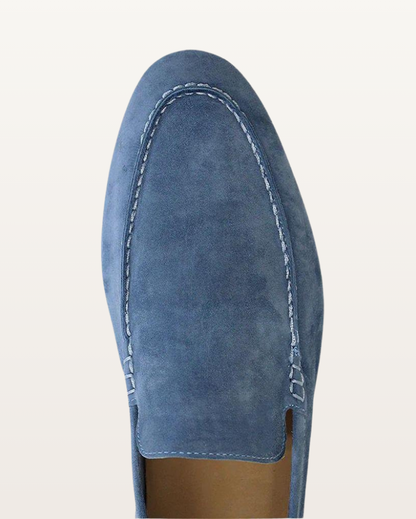 The Madison - Suede Loafer in Dusty Blue | Nordwr