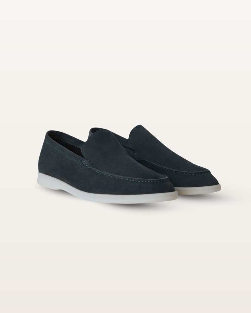 The Madison - Suede Loafer in Slate Navy | Nordwr