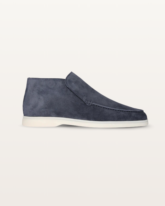 The Lexington – Mid-Cut Suede Loafer in Steel Blue |  Nordwr