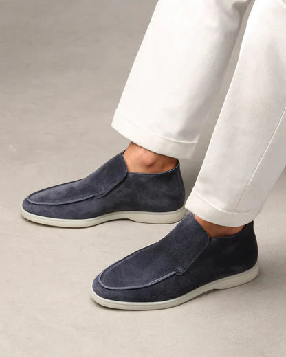 The Lexington – Mid-Cut Suede Loafer in Steel Blue |  Nordwr