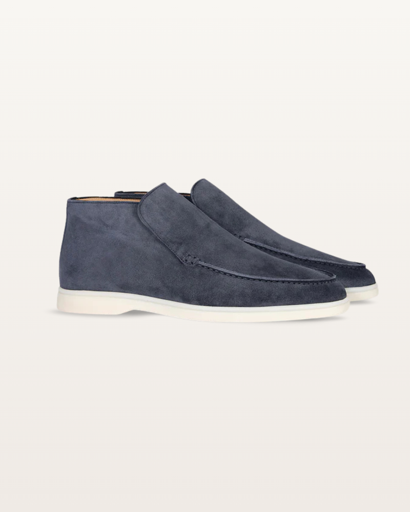 The Lexington – Mid-Cut Suede Loafer in Steel Blue |  Nordwr