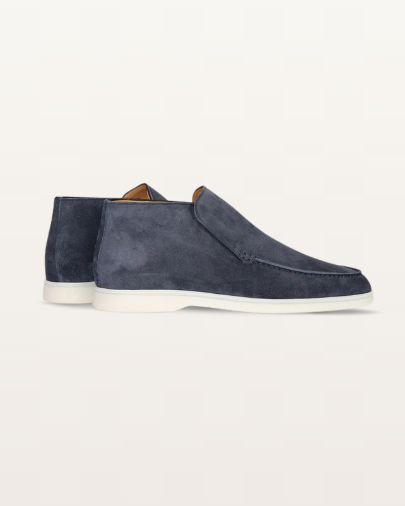 The Lexington – Mid-Cut Suede Loafer in Steel Blue |  Nordwr