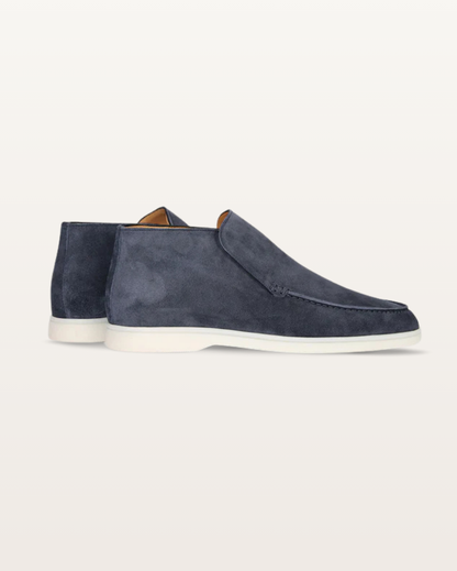 The Lexington – Mid-Cut Suede Loafer in Steel Blue |  Nordwr